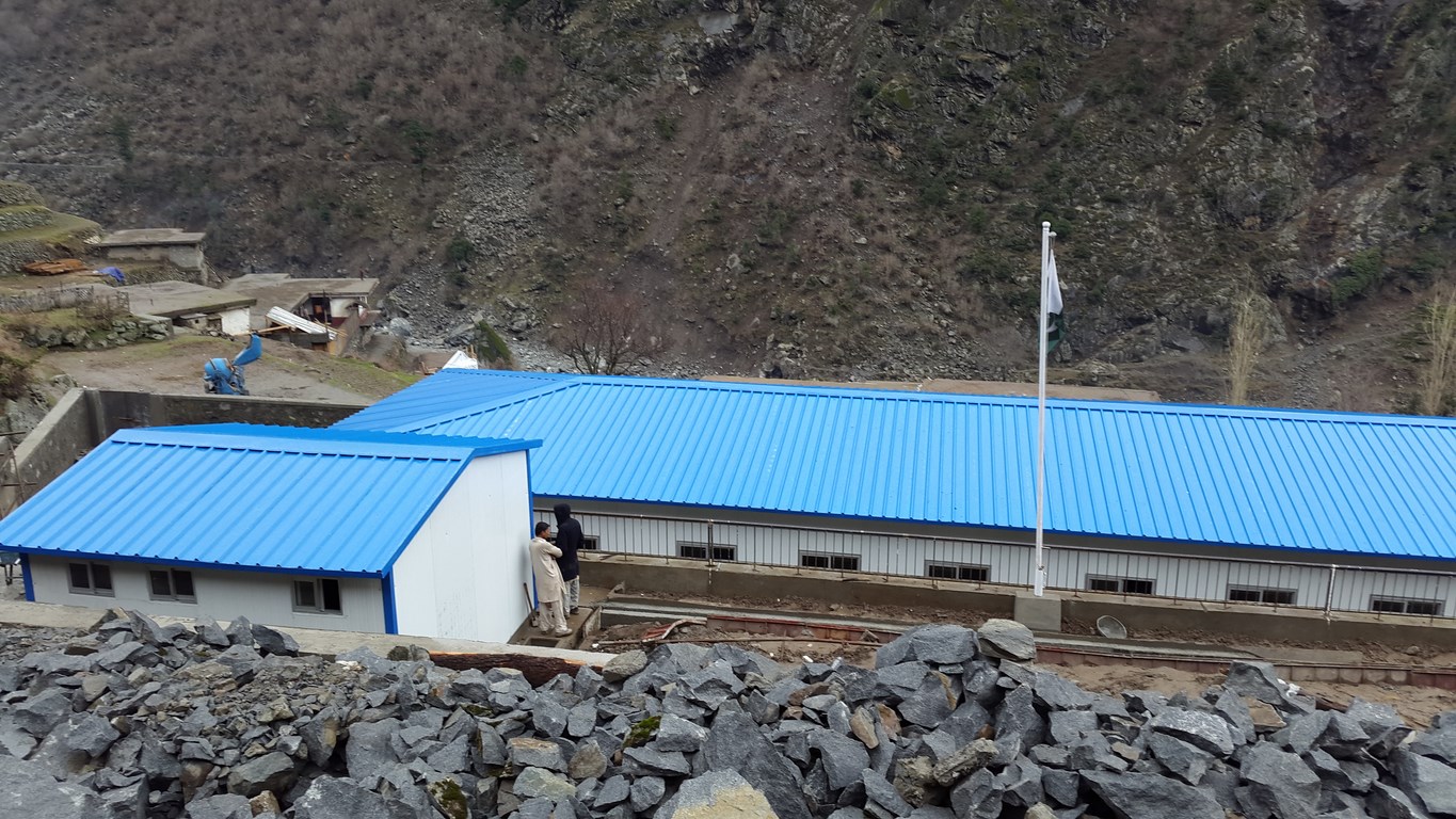 Blue Roof Modular Home in Mountains
